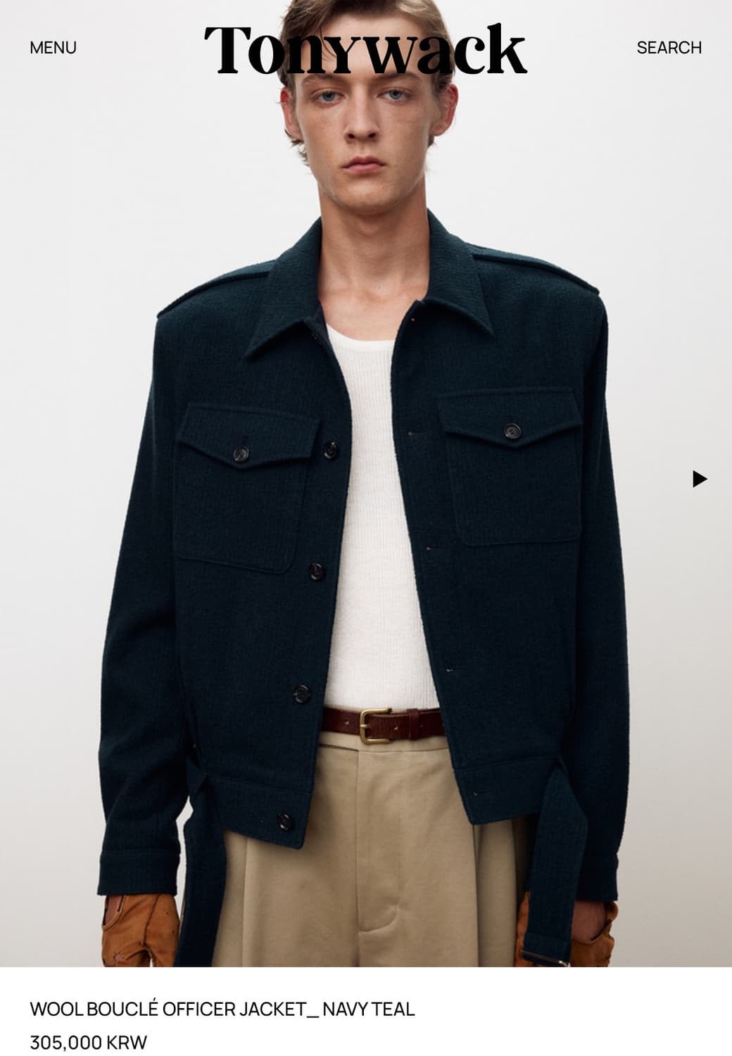 토니웩 울 부클 오피서자켓 네이비 m,l,xl 상품이미지1