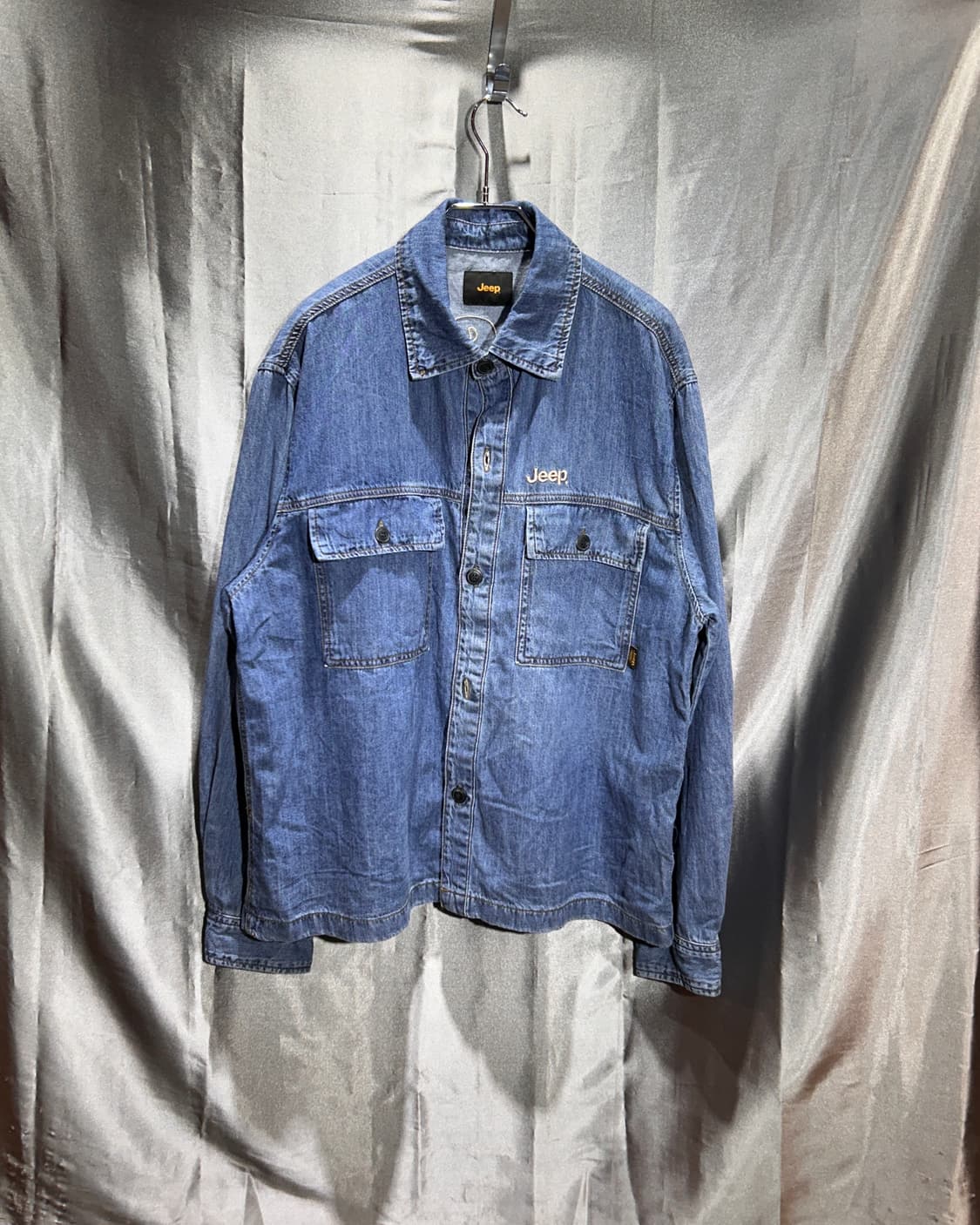 XL 지프(Jeep) 클래식 워싱 중청 데님 워크 셔츠 상품이미지3