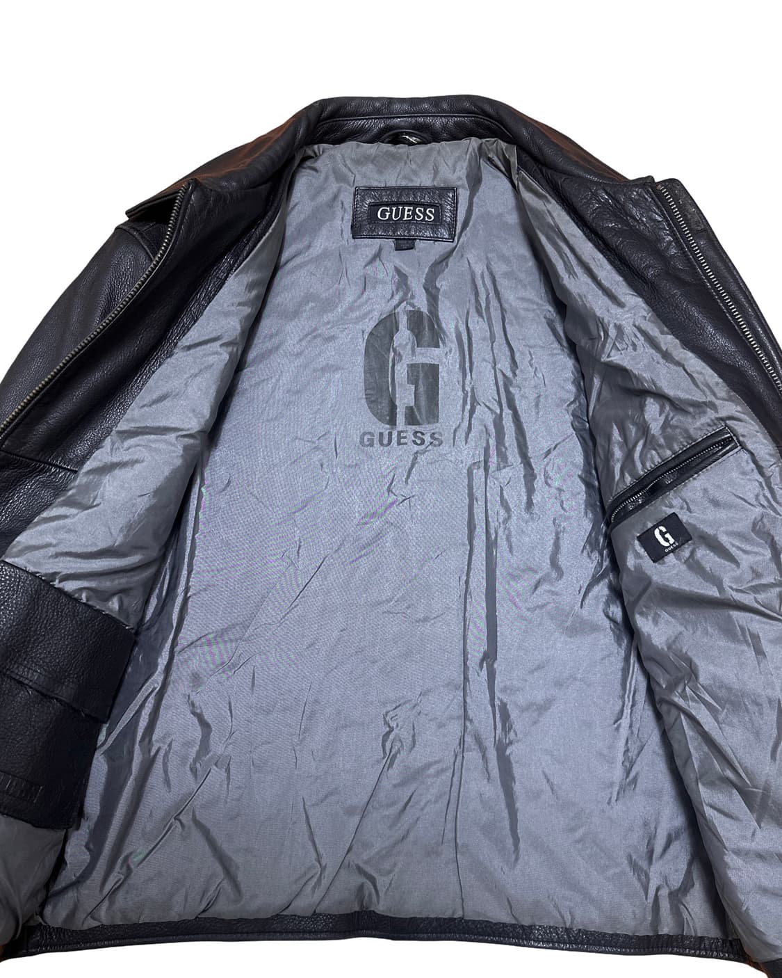 Guess 게스 블랙 리얼레더 자켓 상품이미지4
