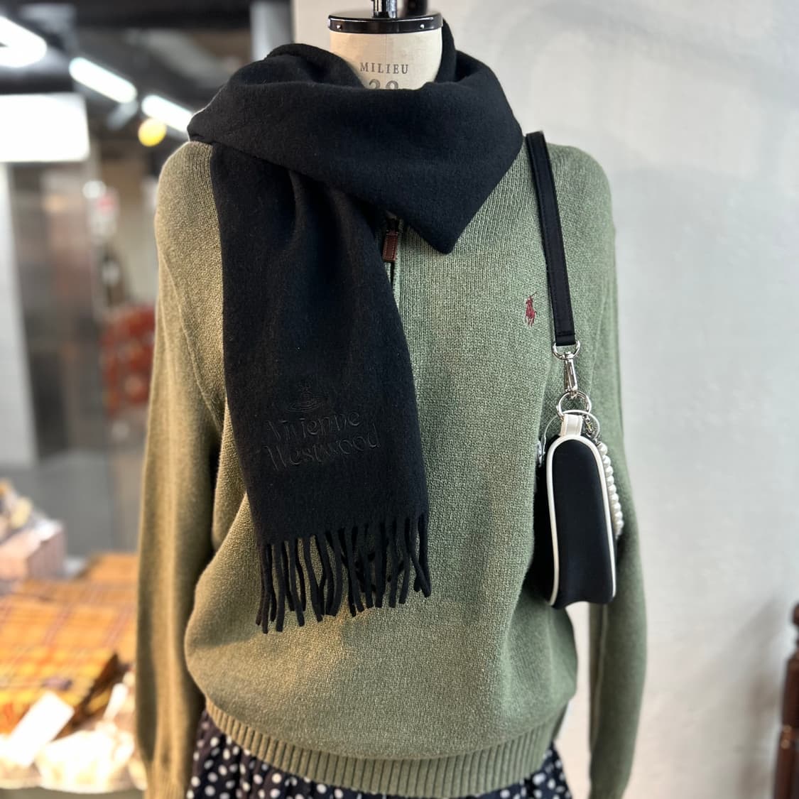 Vivienne Westwood embroidered Muffler 상품이미지5