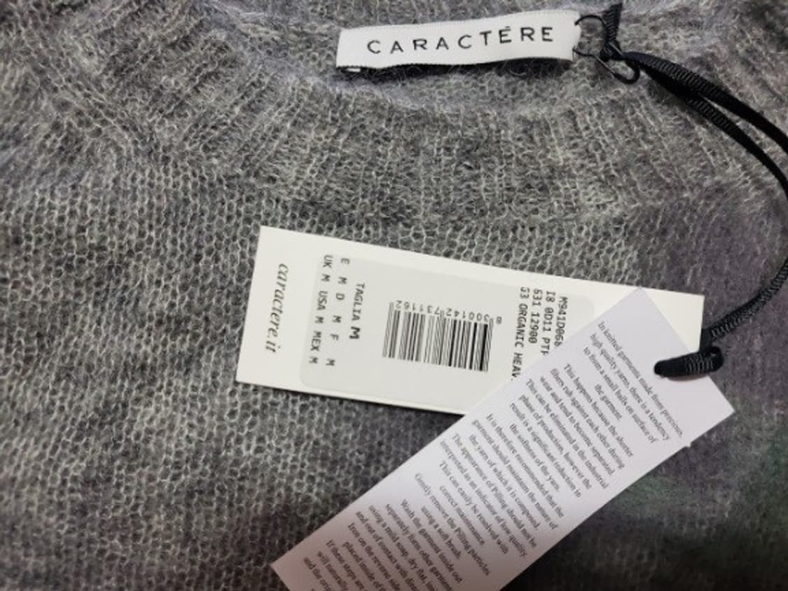 이태리 CARACTERE 플라워 그레이믹스 울니트 M 새상품 상품이미지7