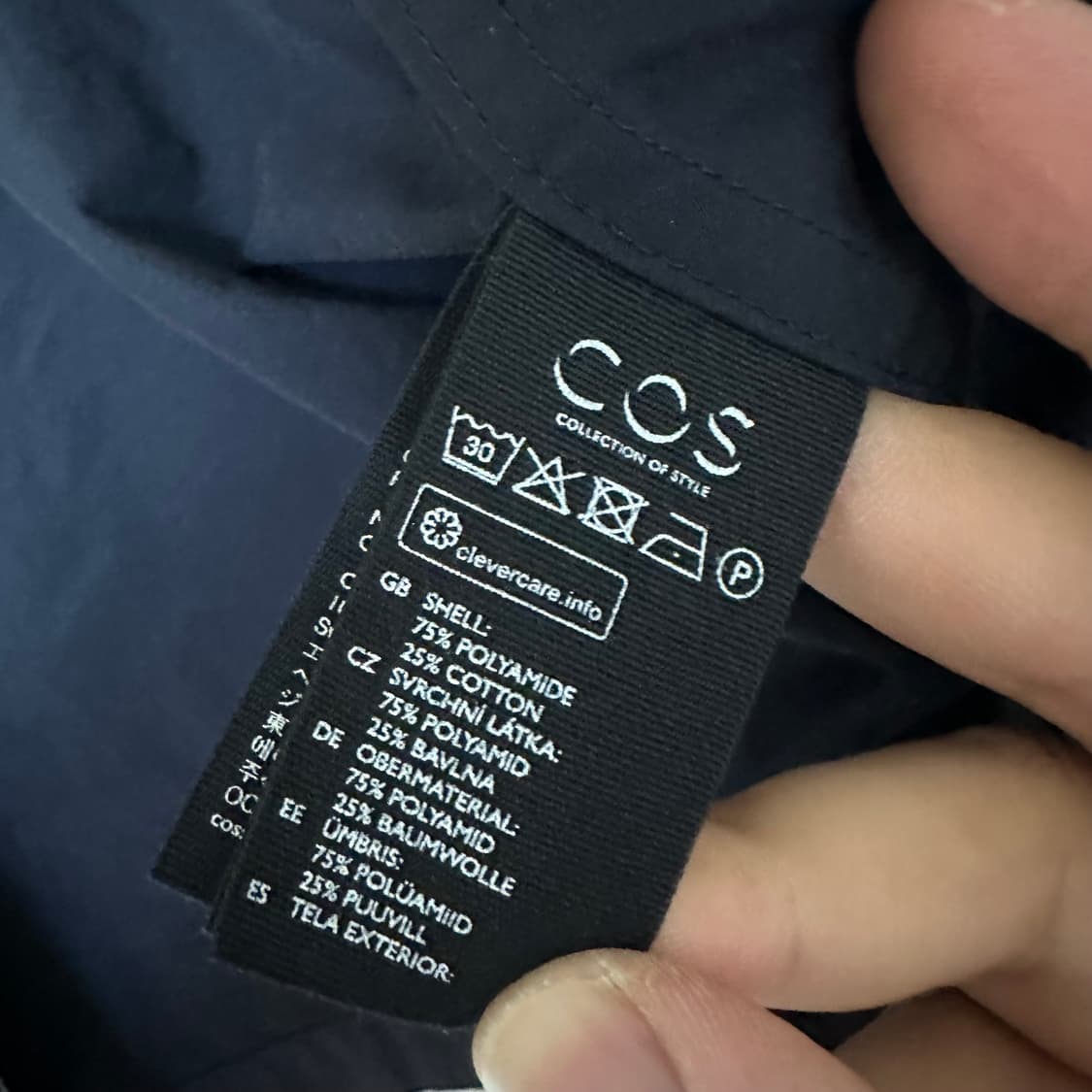 M COS 코스 포켓 자켓 네이비 상품이미지3