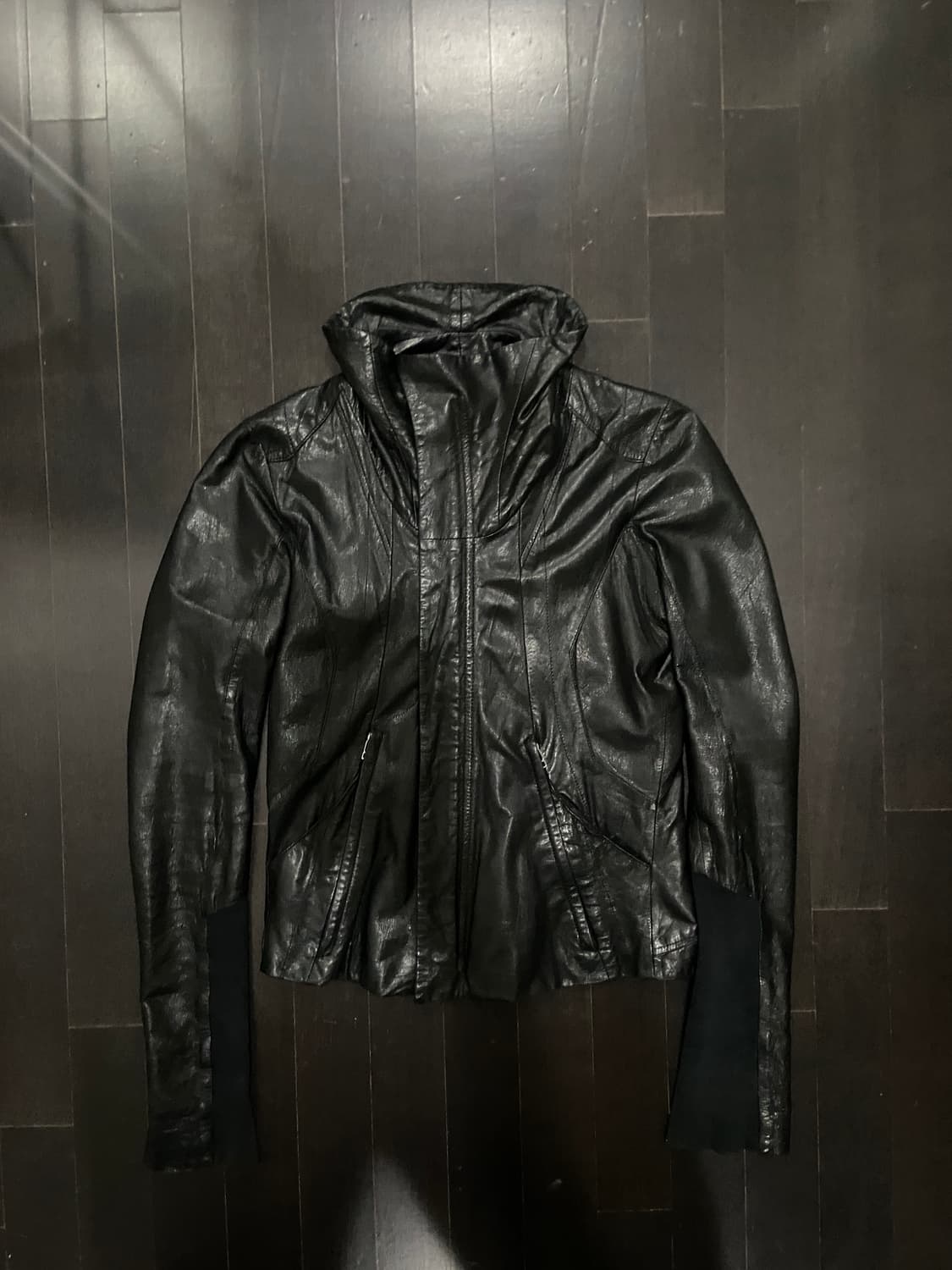 ekam high neck leather jacket 상품이미지1