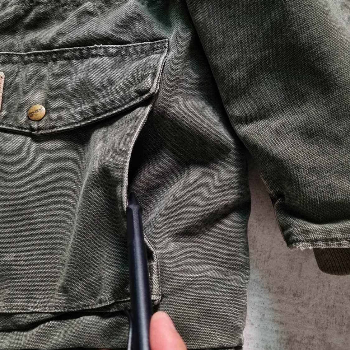 00s USA 칼하트 C46 모스그린 파카 L sz 상품이미지5