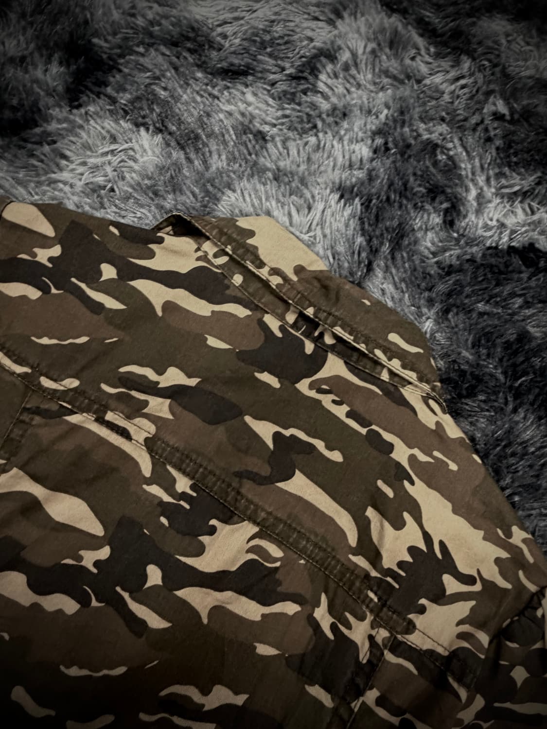 베이지 밀리터리 밑단 레이스 반팔 데님 원피스 상품이미지7