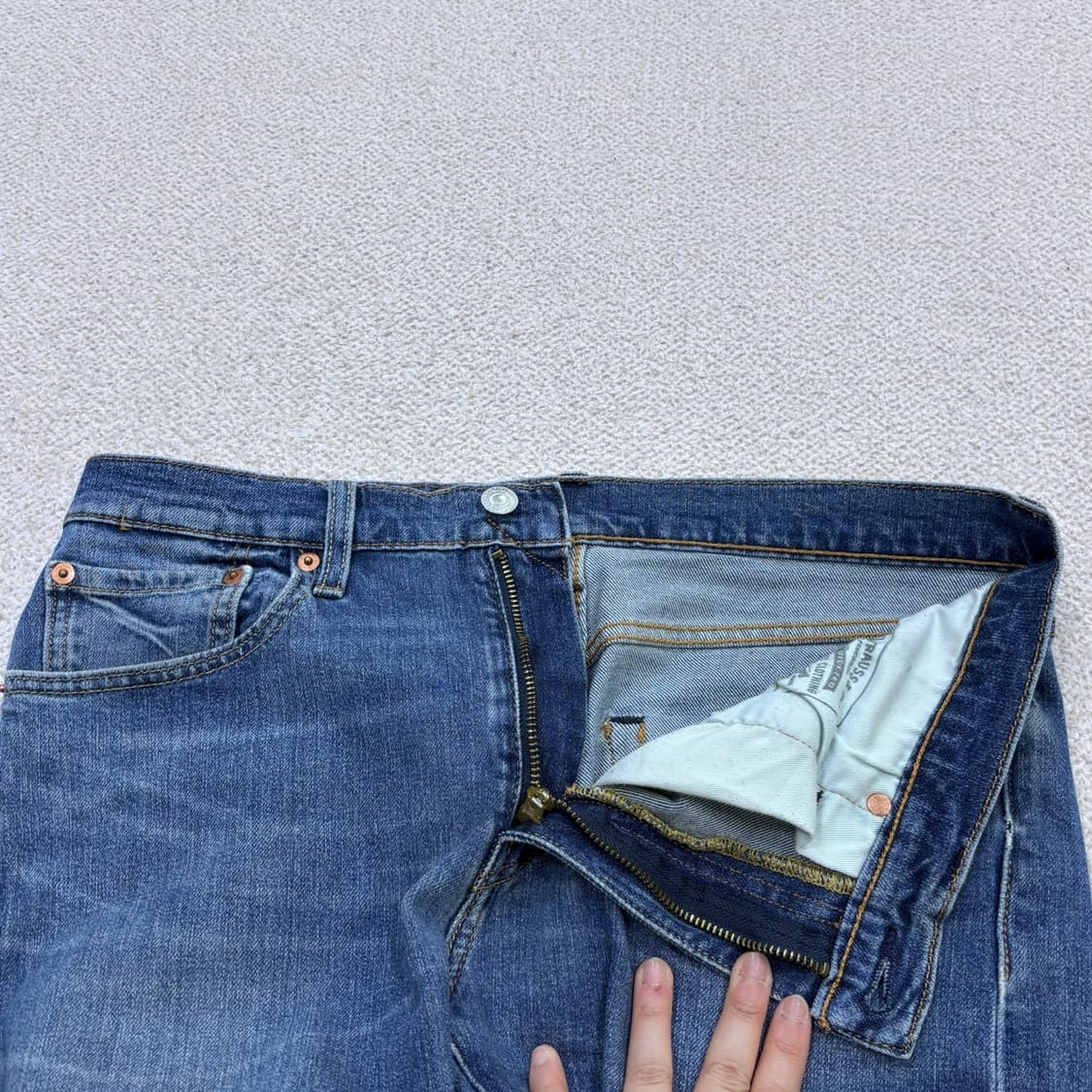 W32 리바이스 로우볼 워싱 데님 팬츠 0423E 상품이미지5