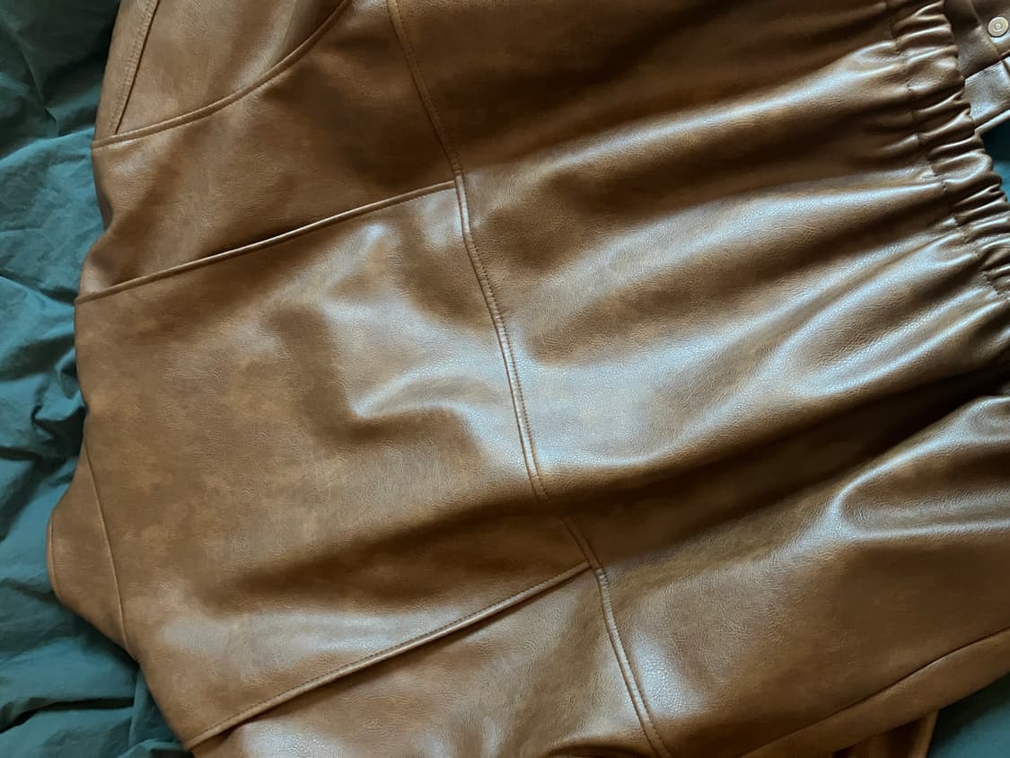 알렌느 브라운 가죽자켓 상품이미지5