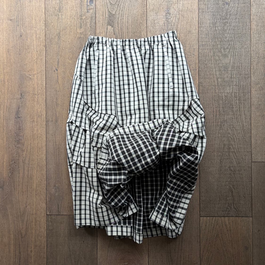 Layered Gingham Check Volume Skirt 상품이미지4