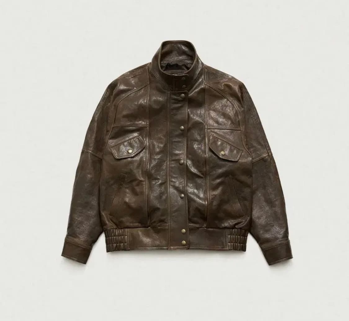 새상품 더바넷 Brown Stain Leather Motorcycle 상품이미지1