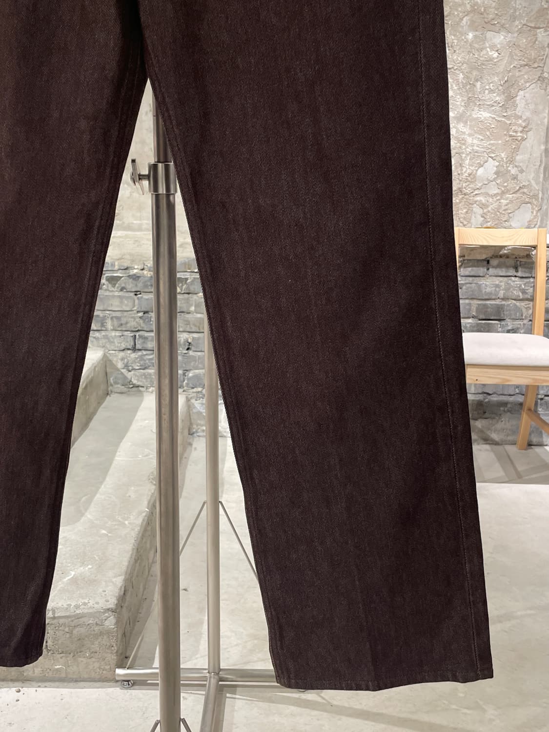 오라리 브라운 하드 트위스트 와이드 데님 팬츠 상품이미지5