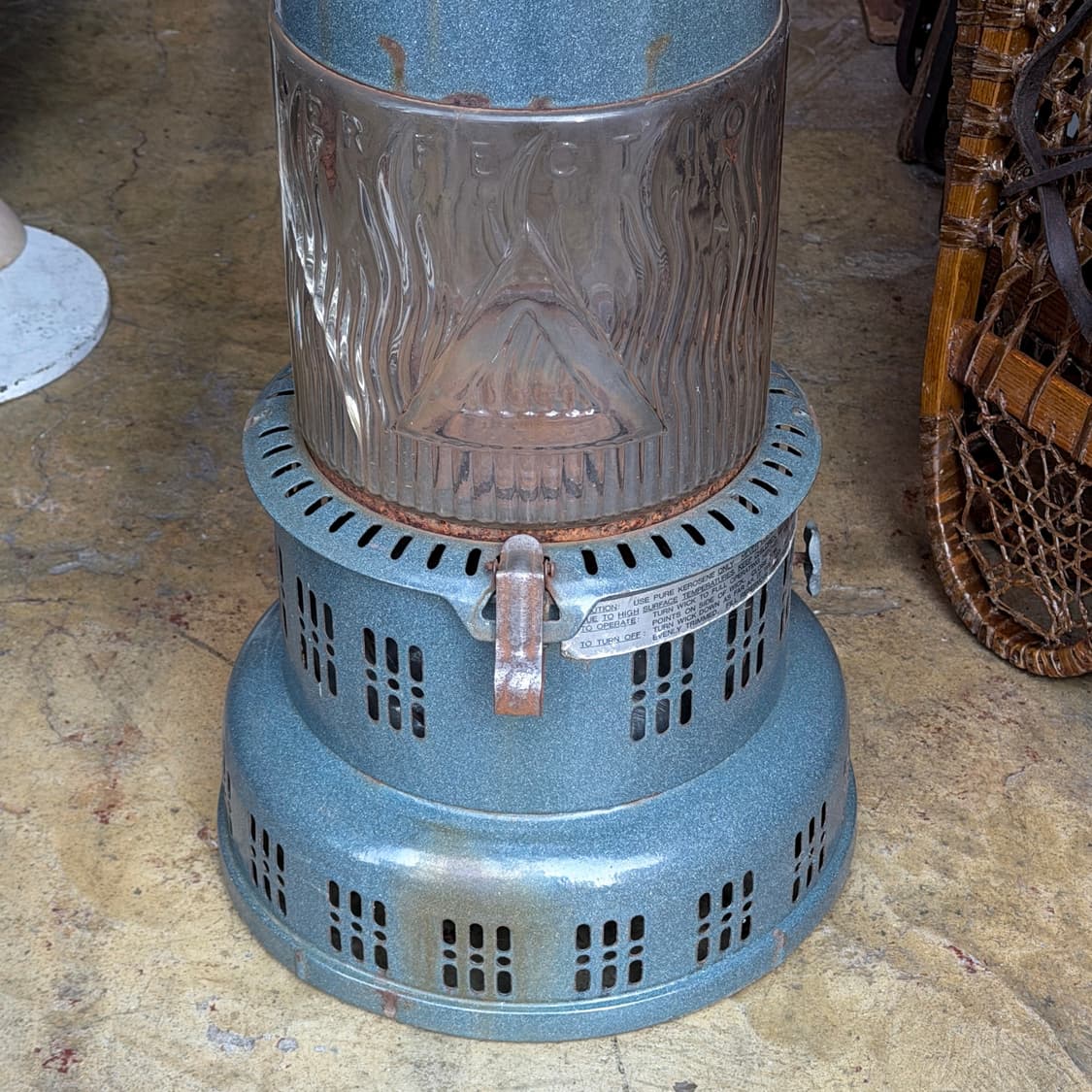 1910s 빈티지 소품 퍼펙션 법랑 스토브 히터 상품이미지4