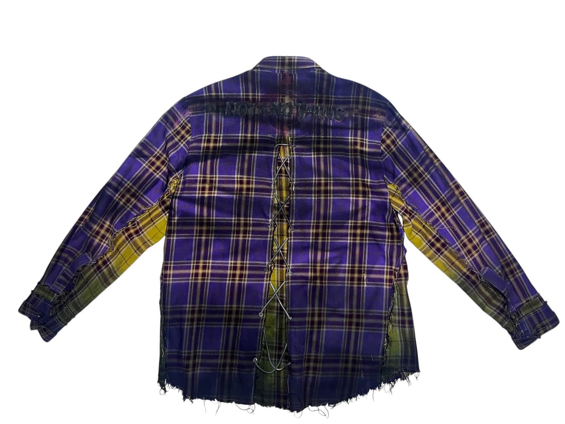 [OS] 빈티지 아카이브 폴른 엔젤 컷 아웃 체크 셔츠 상품이미지2