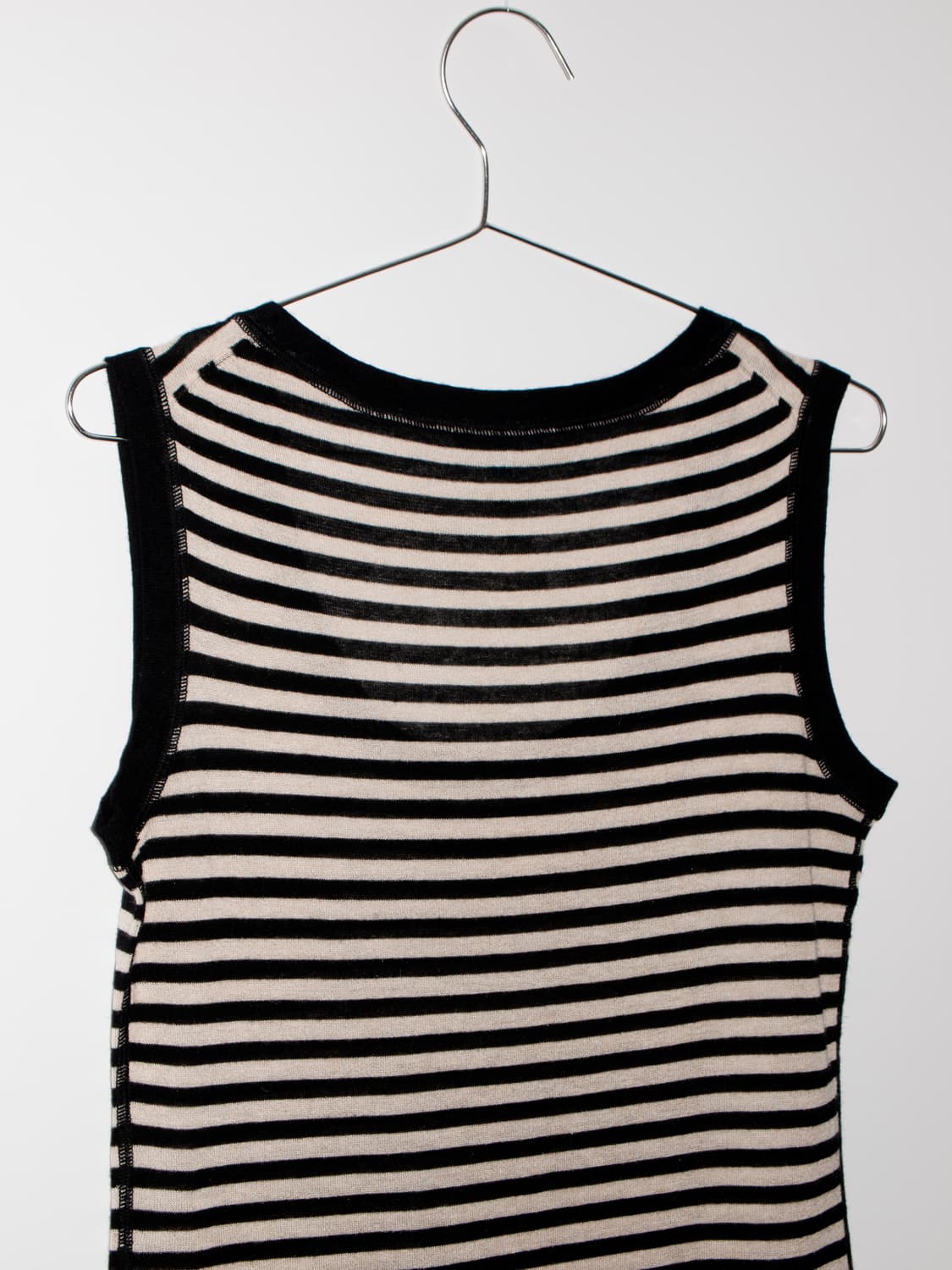 Silk Cashmere Stripe Sleeveless Top 상품이미지4