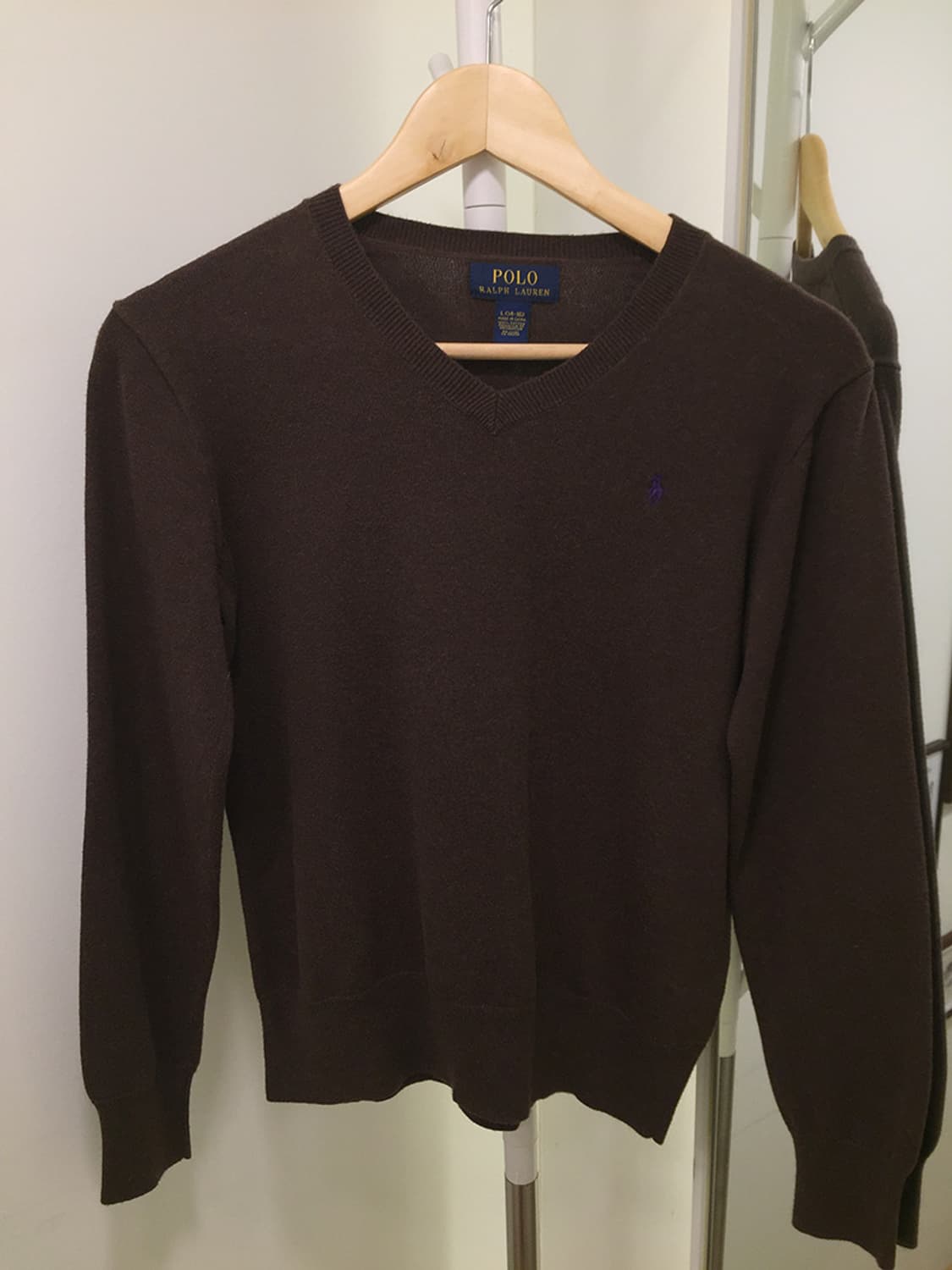 여성 폴로 V넥 니트 100 상품이미지4