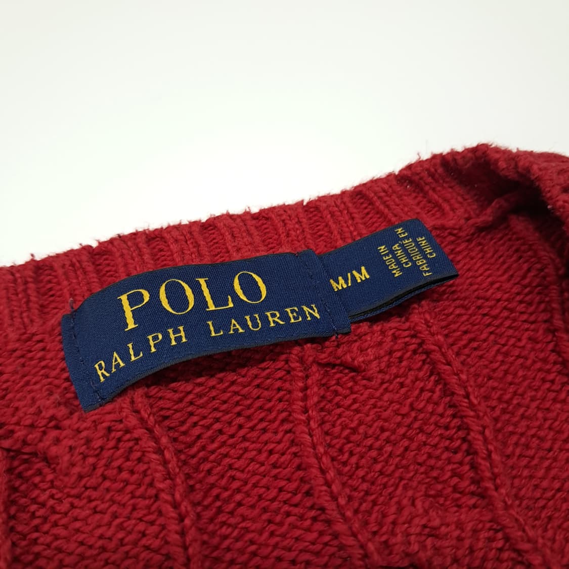 CL006 M 폴로 코튼 케이블 니트 상품이미지3