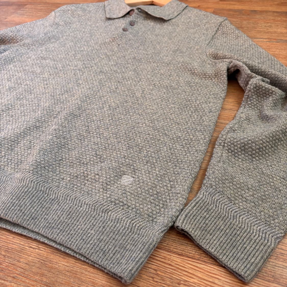 크레뮤 100 캐시미어 니트 카라 입체적인 패턴 미니멀 상품이미지3