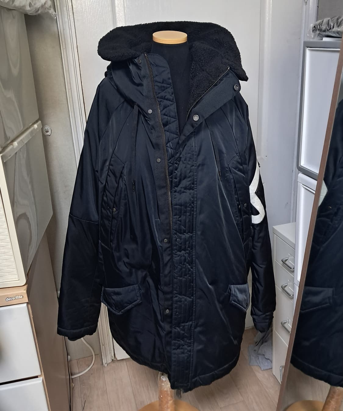 조던 블랙 패딩 덕다운 L(약105) 상품이미지1