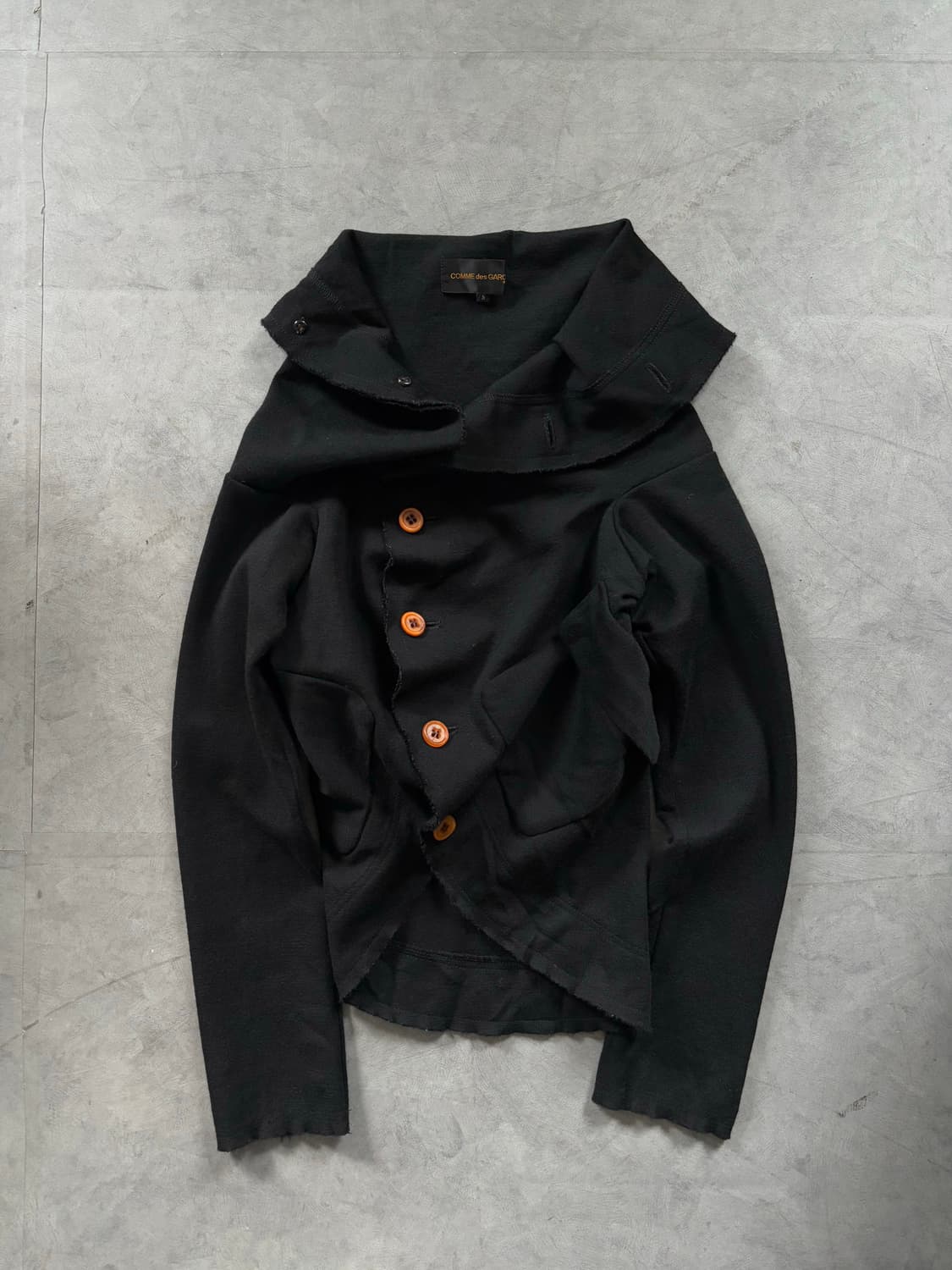 Comme des Garcons 꼼데가르송 블랙 울 카라 가디건 상품이미지5