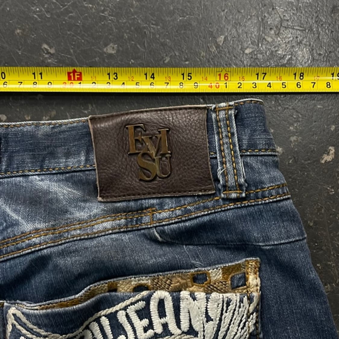 36 에비수 독수리 자수 청바지  상품이미지8