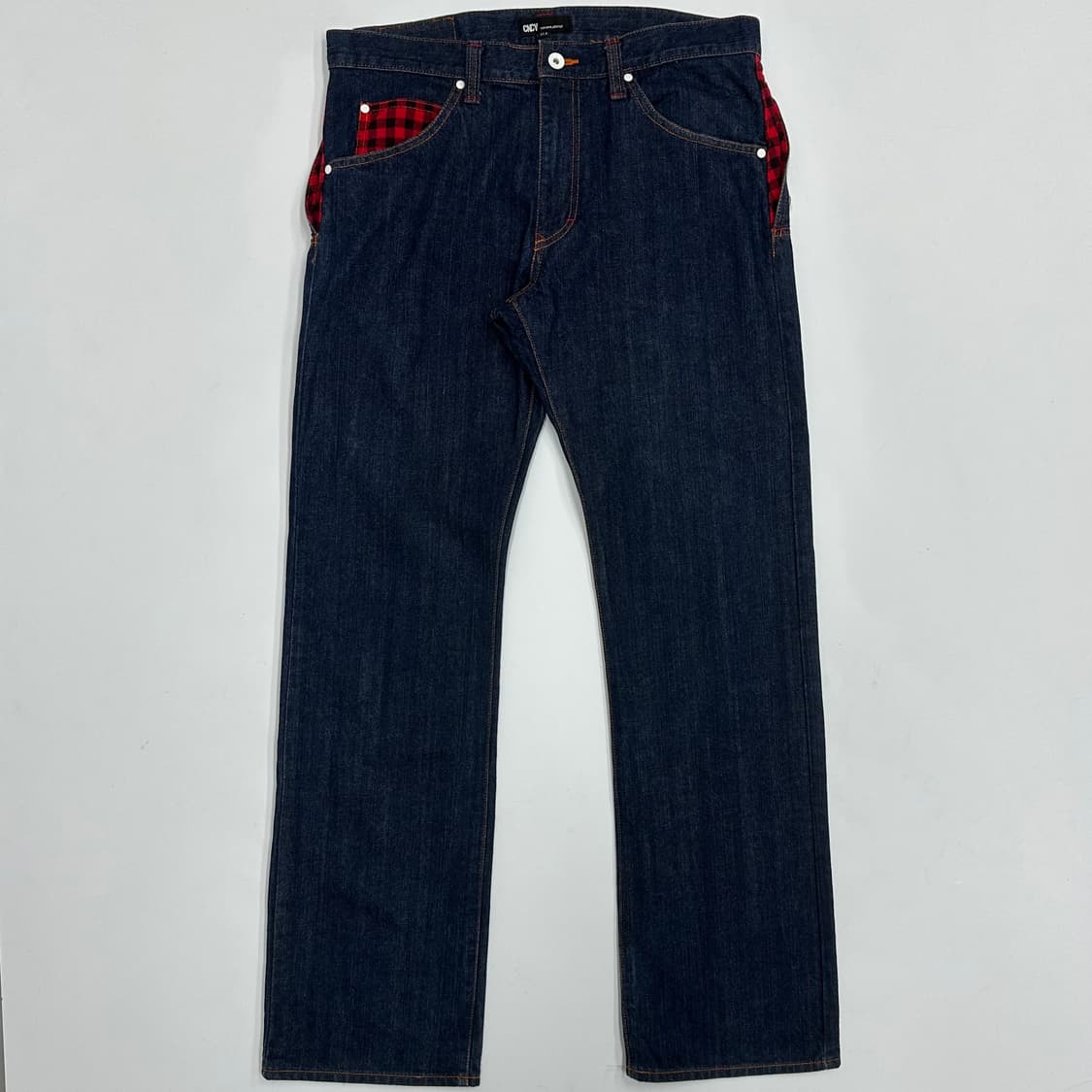 Red check  Flap jeans 상품이미지5