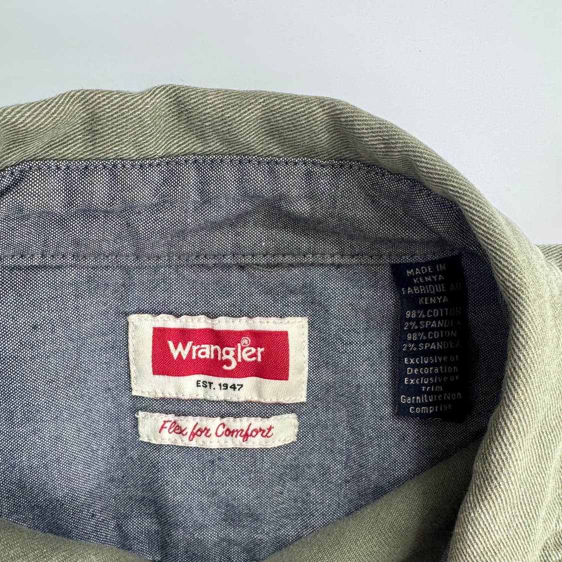 Wrangler 랭글러 카키 투포켓 셔츠 상품이미지5