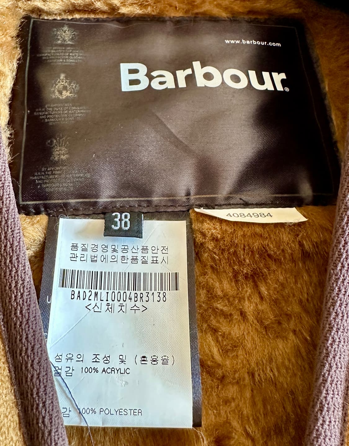 Barbour 바버 내피 베스트 38사이즈 상품이미지5