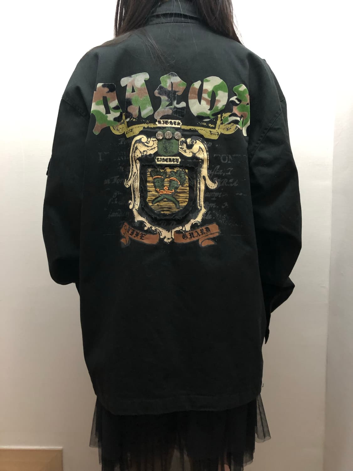 빈티지 블랙 펑크 디테일 자켓 상품이미지3