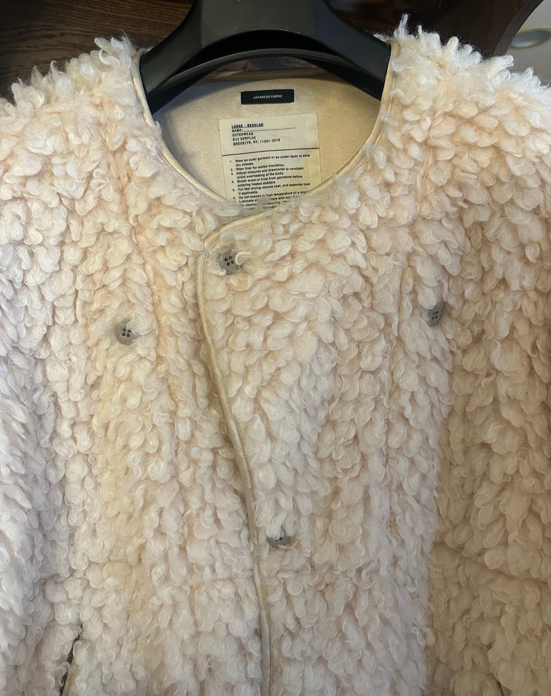 R13 뽀글이 퍼 코트 (L) 상품이미지5