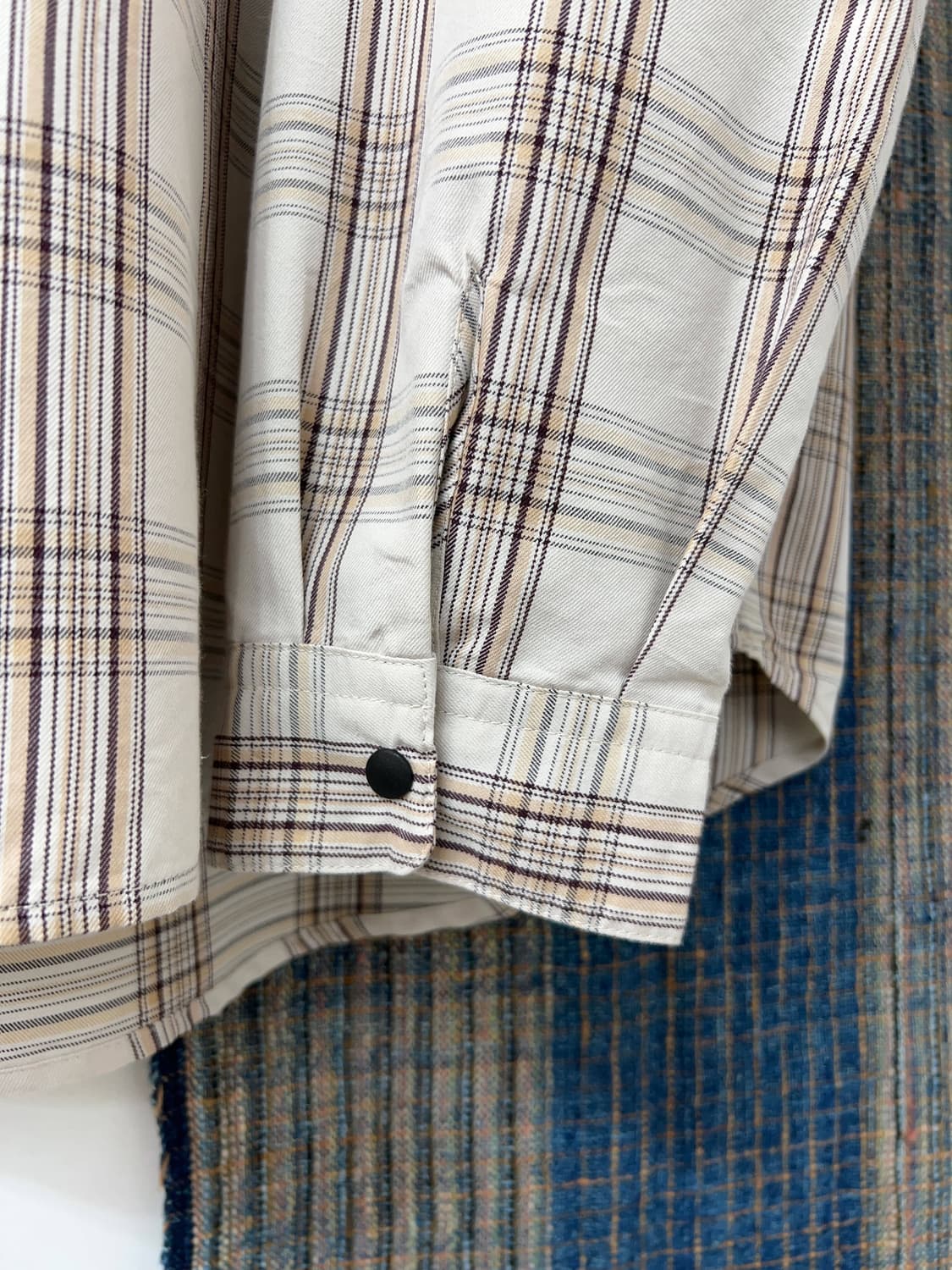 BEAMS HEART   Checkered Polyester Shirt  상품이미지6