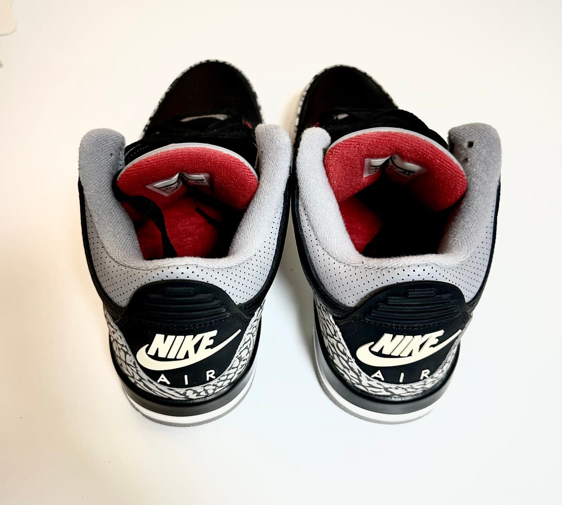 나이키 에어 조던 3 레트로 블랙 시멘트 265mm 상품이미지2