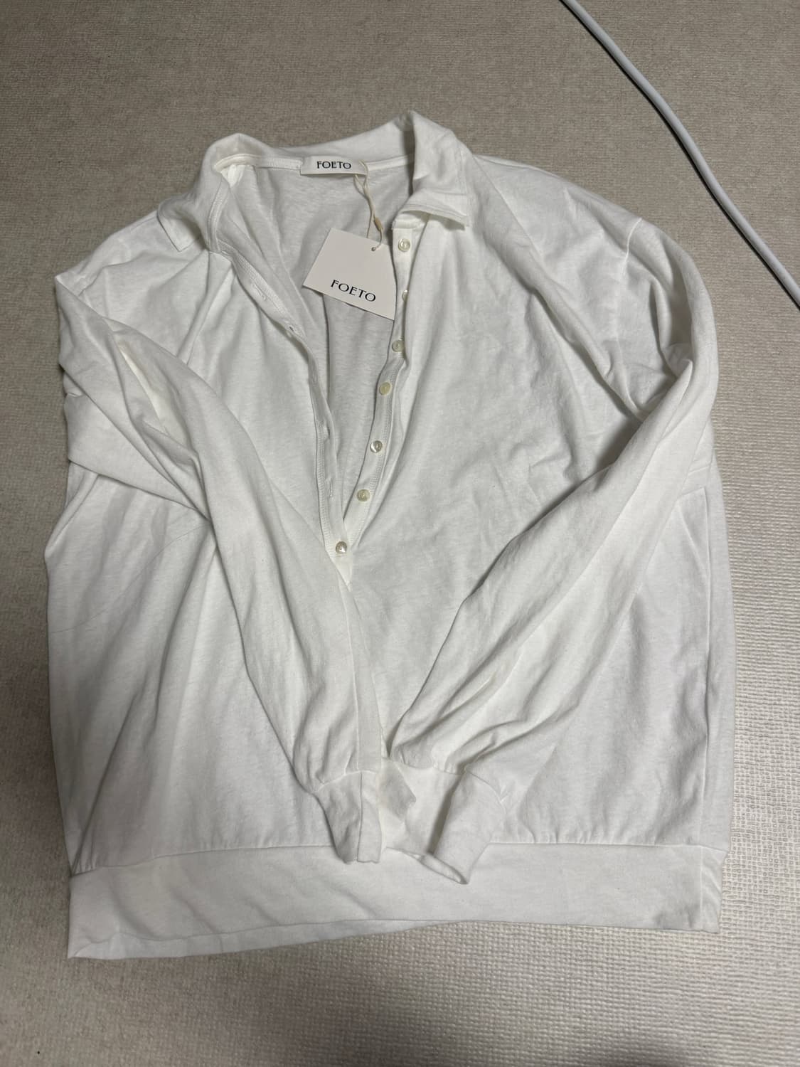 포에토 cool kyale henry tee ivory 상품이미지2