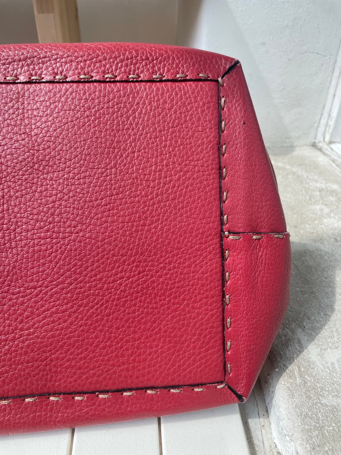 Marquesa Vintage Italian Red Leather Bag 상품이미지4