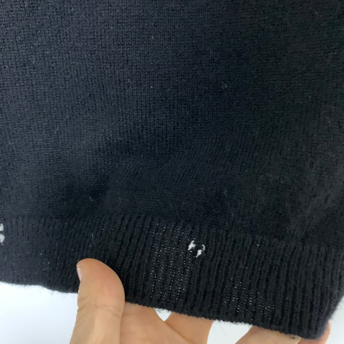 빈티지 큐빅 크롭 가디건 캐시미어 100% 여성 니트 블랙 M 상품이미지9