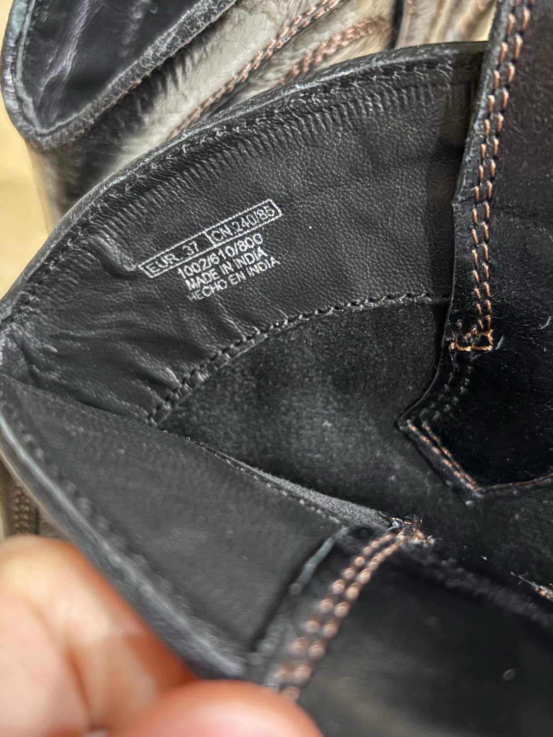 자라 디테일 카우보이 웨스턴 리얼 레더 부츠 상품이미지4