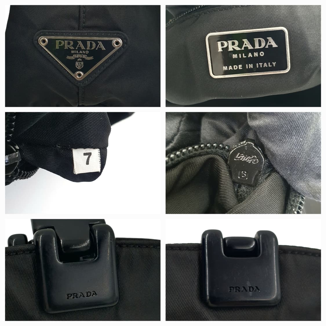 프라다 리나일론 블랙 플라스틱 핸들 토트백 상품이미지6