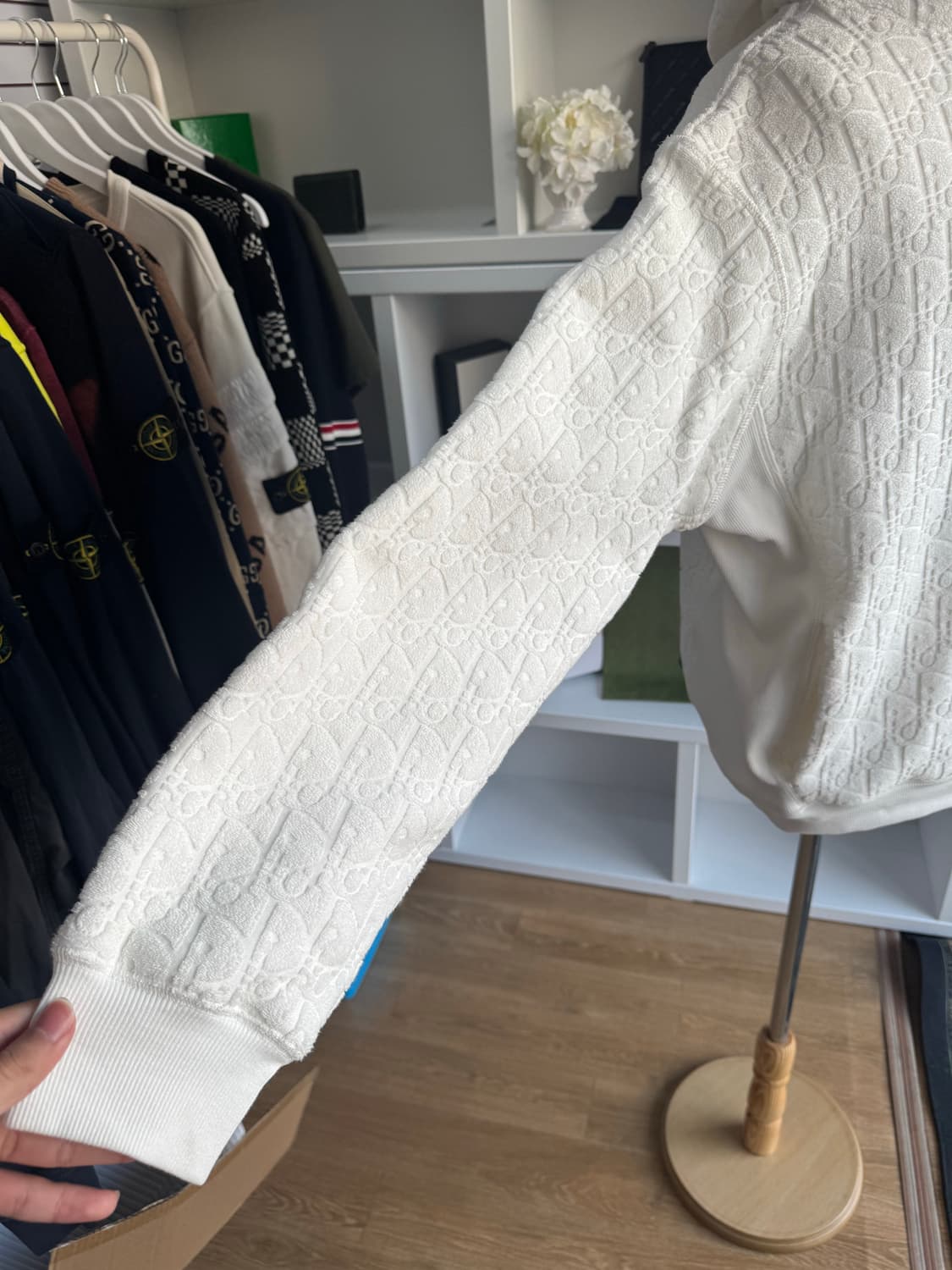 디올 오블리크 테리 후드티 상품이미지4