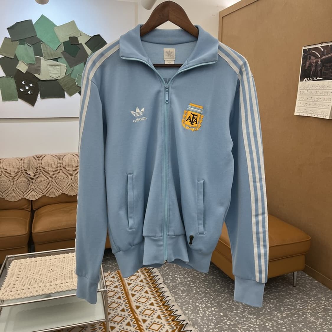 아디다스 올드스쿨 아르헨티나 연하늘 져지 집업 S C10530 상품이미지3