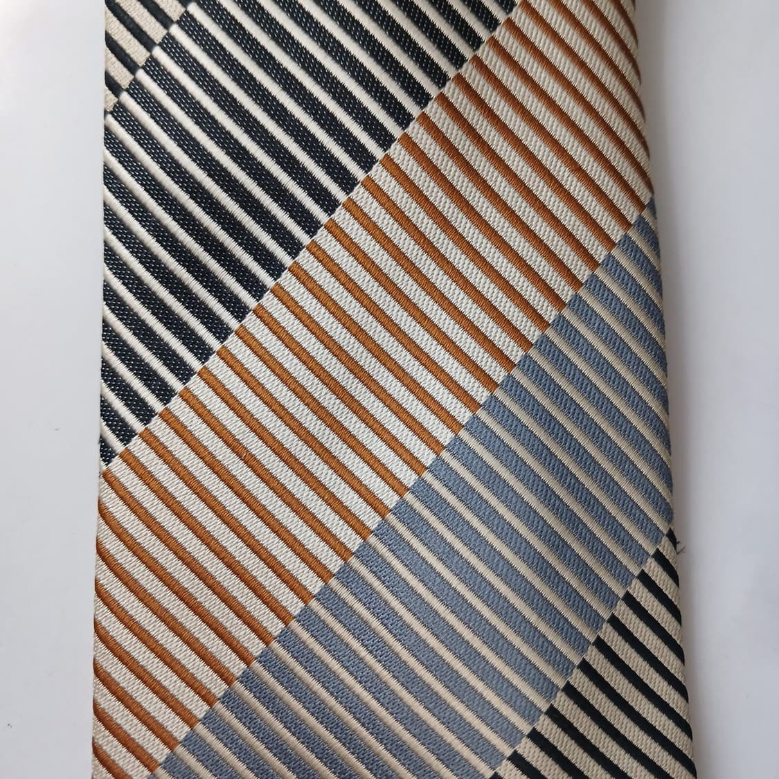 짐톰슨 실크 브라운 스트라이프 넥타이 9.7cm A등급 E847 상품이미지6