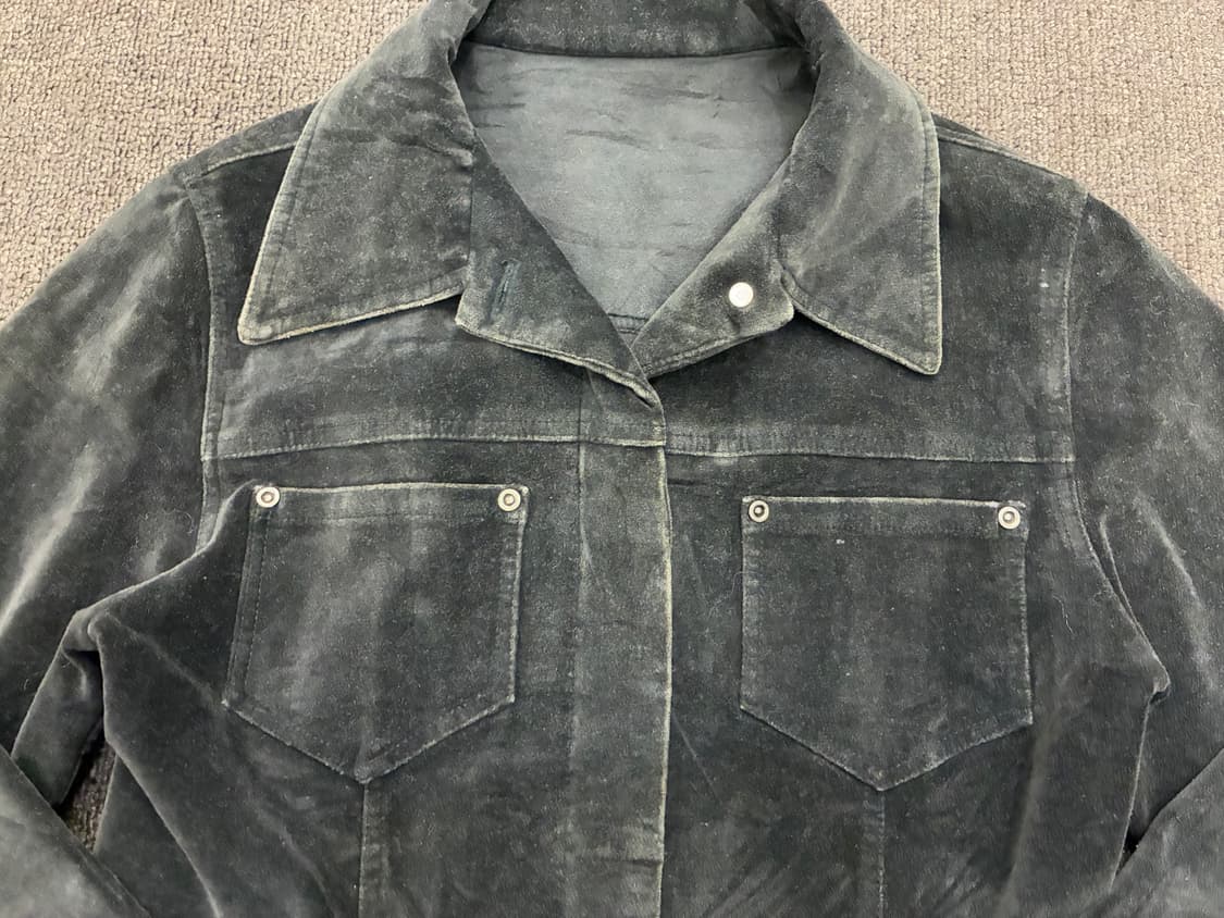 M)Japanese vintage 여성 코듀로이 블랙 자켓 상품이미지4