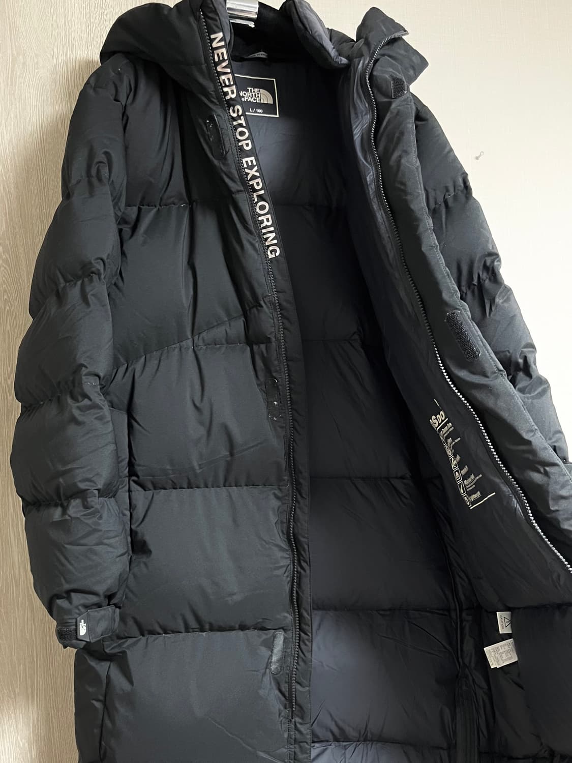 [100(L)] 노스페이스 슈퍼 에어 구스다운 롱패딩 상품이미지8
