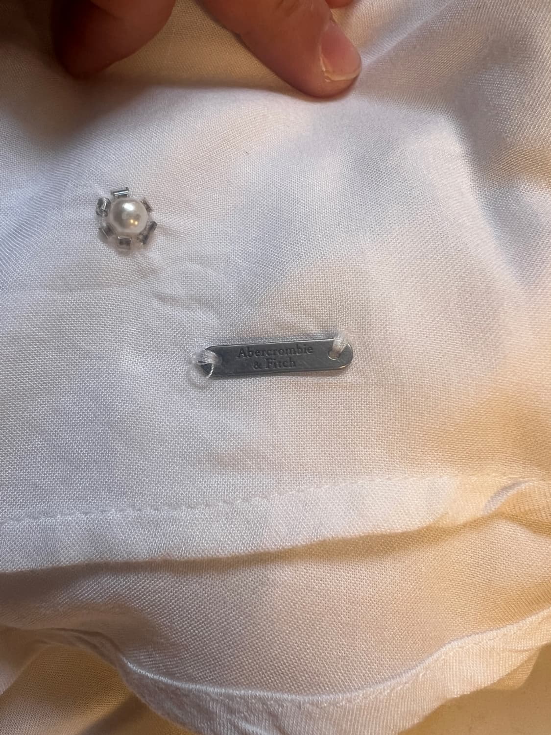 Abercrombie & Fitch 비즈 장식 민소매 블라우스 화이트 S 상품이미지4