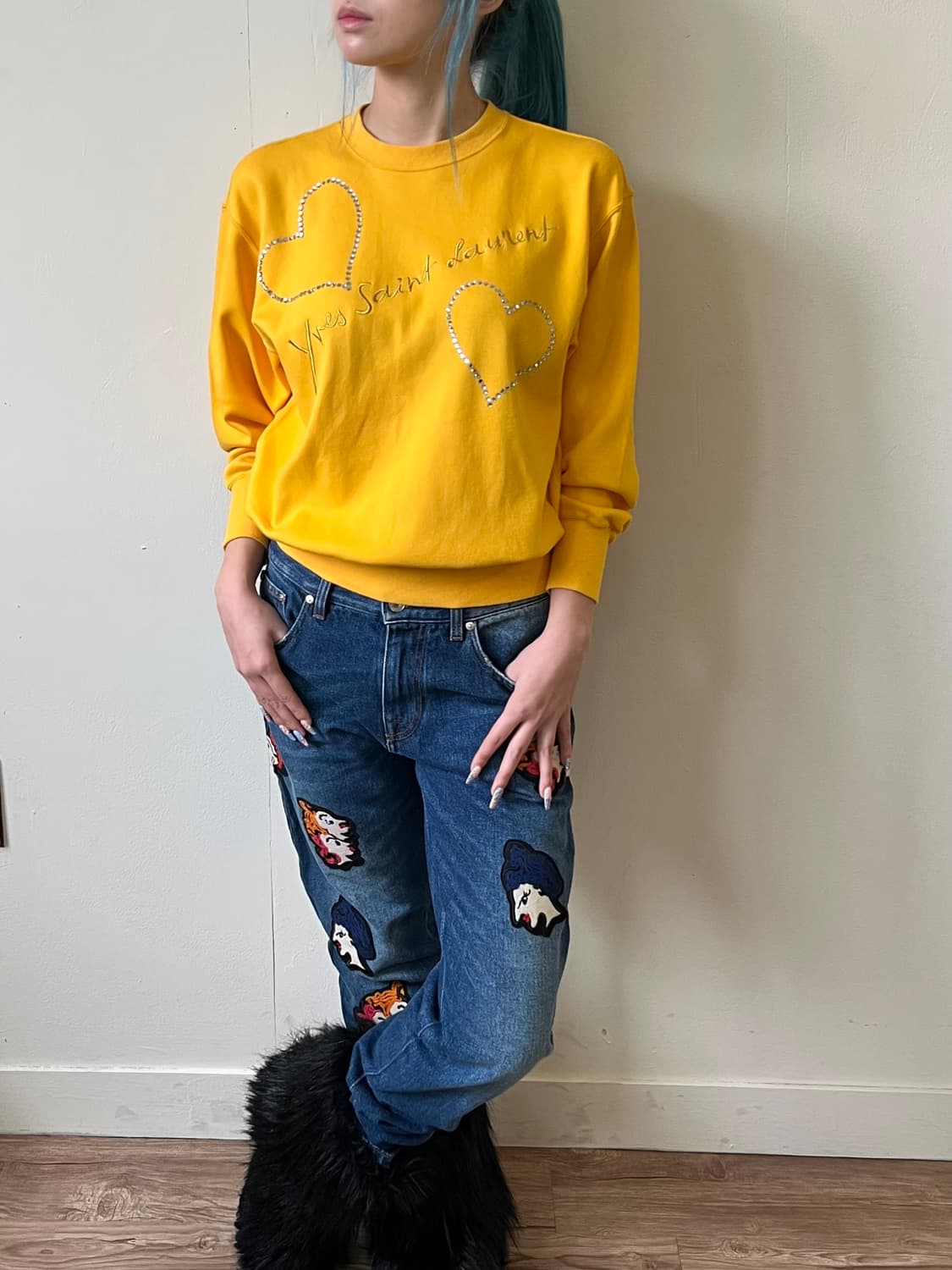 MSGM 페이스 패치 데님진 상품이미지7