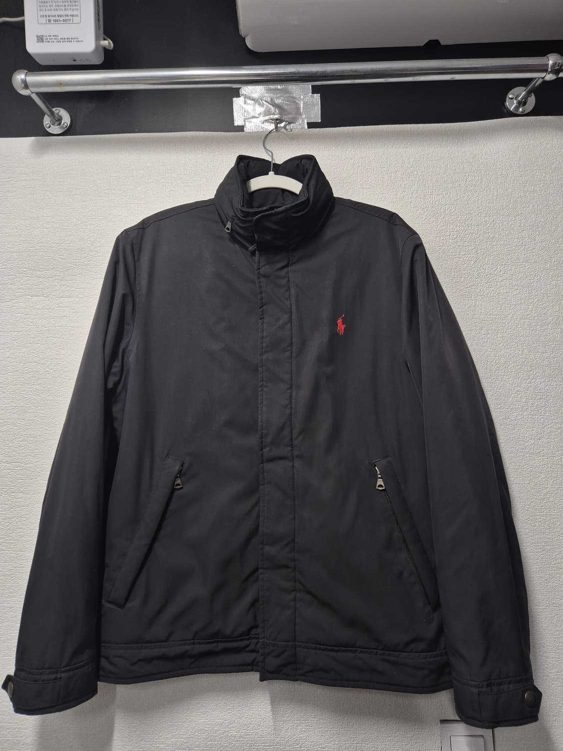 폴로 기모 블랙 히든후드 페리 자켓 / 100(정품) 상품이미지1