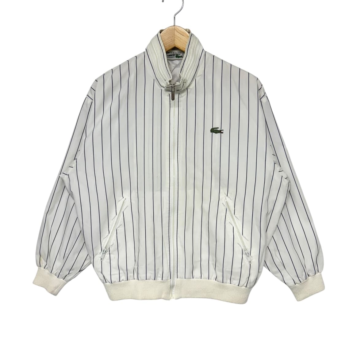 라코스테 로고 스트라이프 블루종 집업 상품이미지1