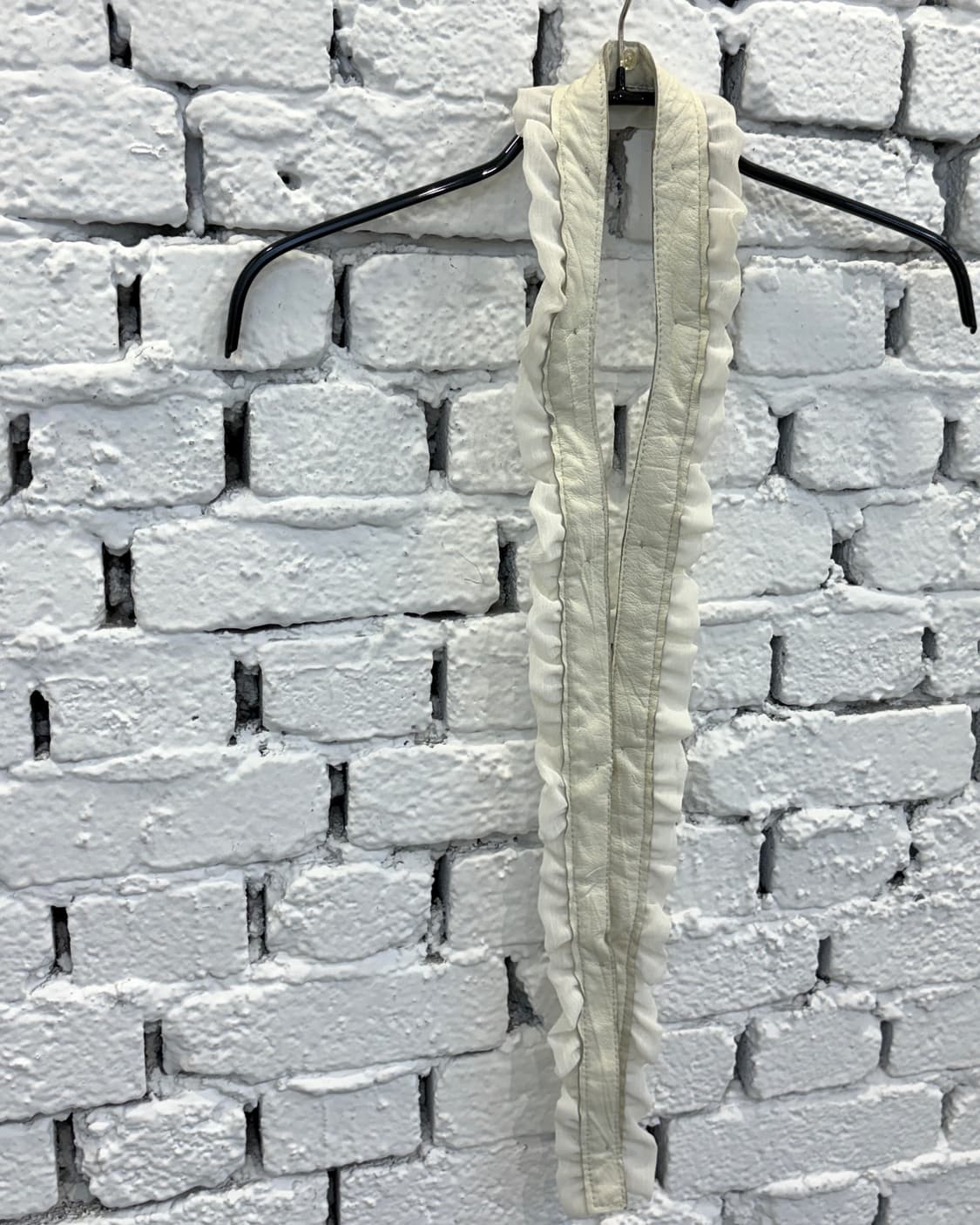 Detachable Ruffle Trim Leather Jacket 상품이미지10