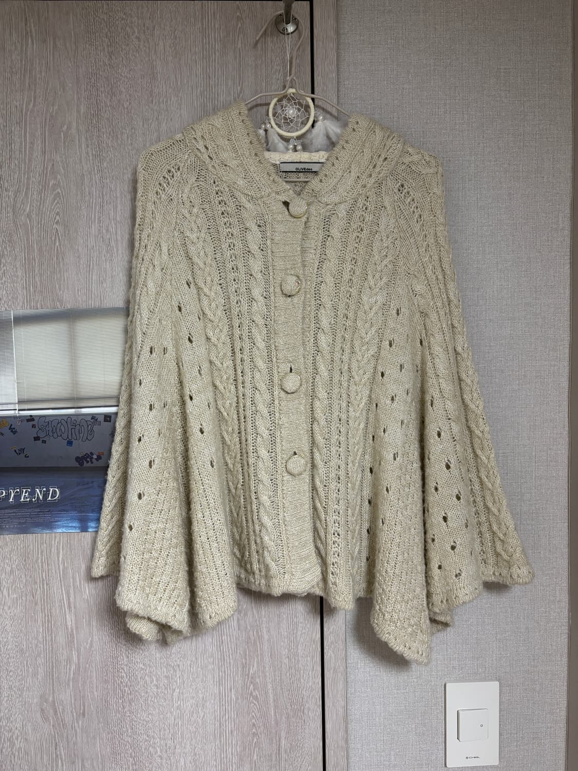 카메 빈티지 올리브 데 올리브 모리 케이프 상품이미지1