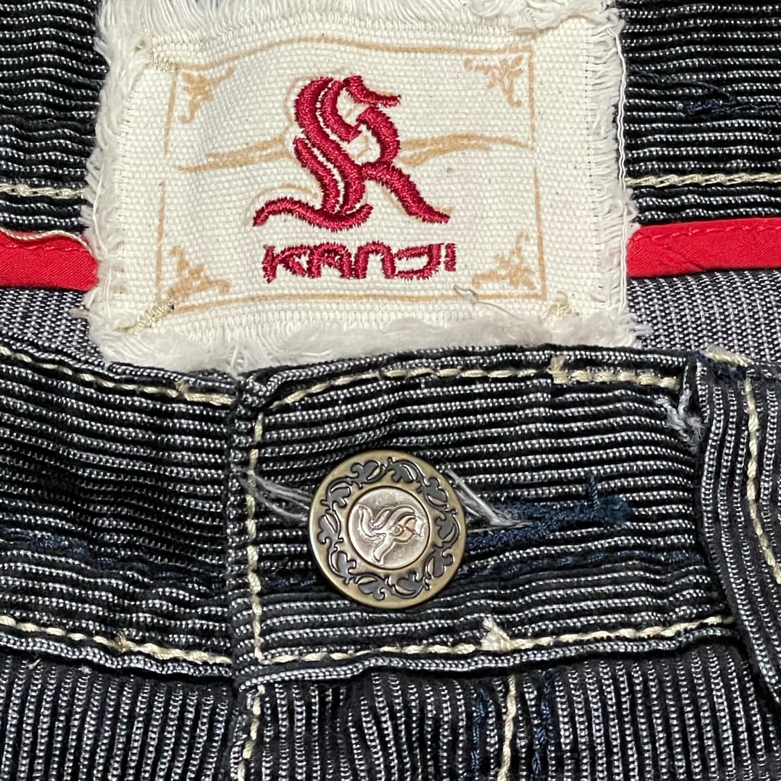[37] JP빈티지 Kanji 칸지 스트라이프 코듀 데님팬츠 상품이미지4