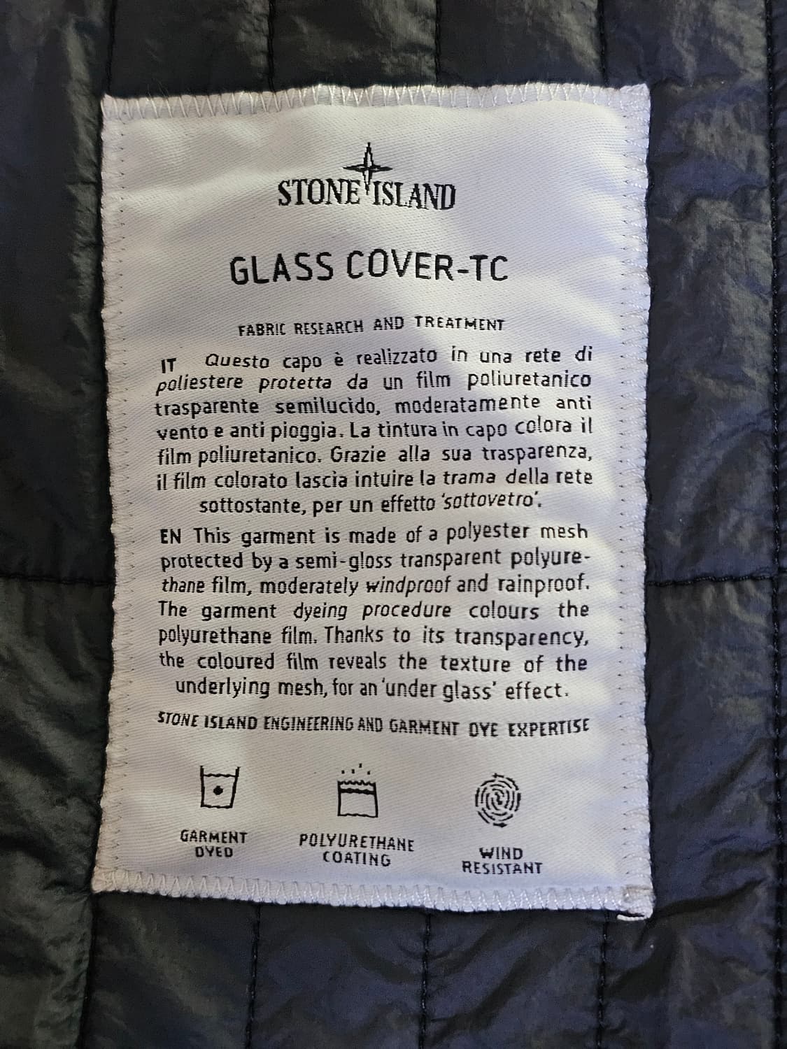 스톤아일랜드 글래스 커버-TC 후드 파카 (새 상품) 상품이미지4