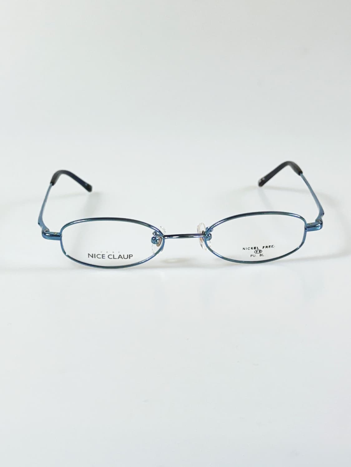 NICE CLAUP 나이스 클랍 블루메탈 슬림 오벌 프레임 빈티지 안경 상품이미지2