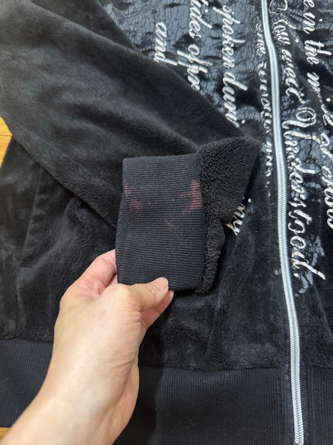 갸루펑크 벨벳후드집업 상품이미지6